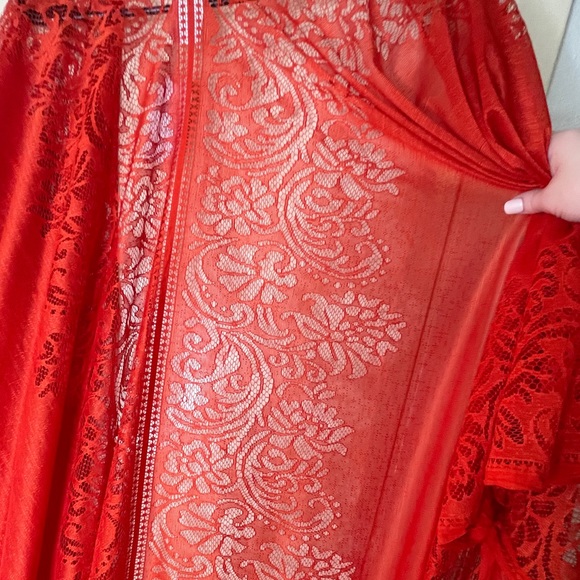 Time and Tru Womens Knit Shawl in Orange (Womens One Size) - Picture 6 of 6